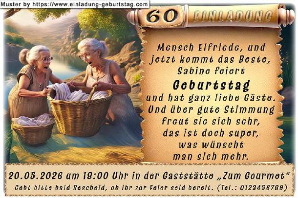 lustige Einladung Geburtstag - tratschen