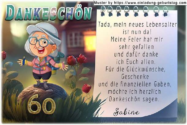 lustige Danksagungskarte Geburtstag - Tada