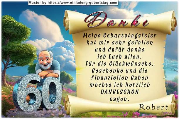 lustige Danksagungskarte Geburtstag - Ihre Zahl