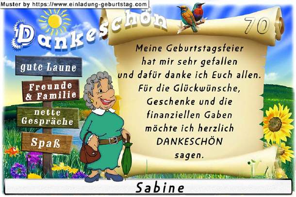 lustige Danksagungskarte Geburtstag - Erinnerungen