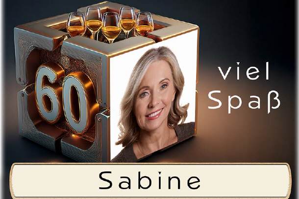 Tischkarte Geburtstag, der Fotowürfel