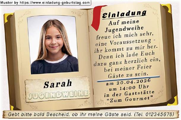 Einladung Jugendweihe - das Buch