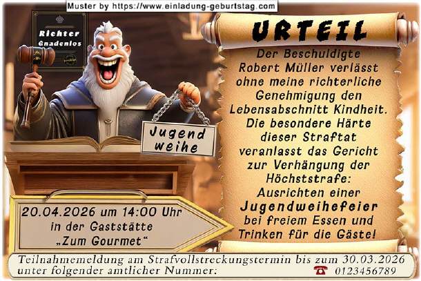 coole Einladung Jugendweihe - das Urteil