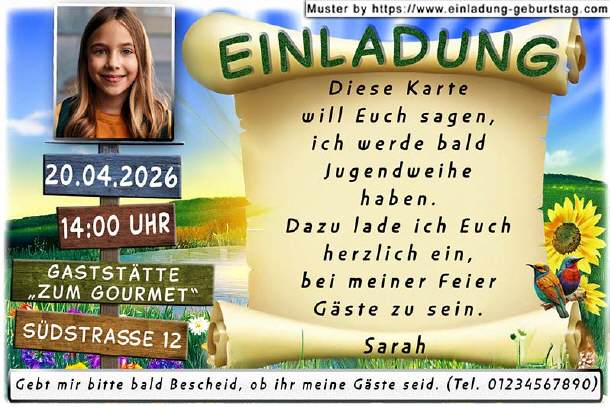 Einladung Jugendweihe - der Wegweiser