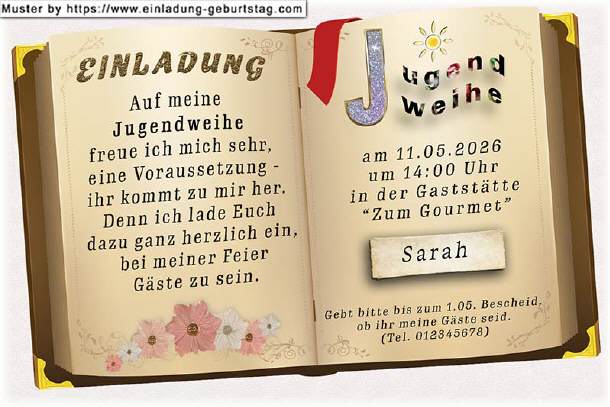 Einladung Jugendweihe - das Buch
