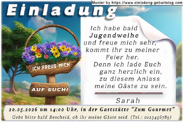 Einladung Jugendweihe - die Botschaft