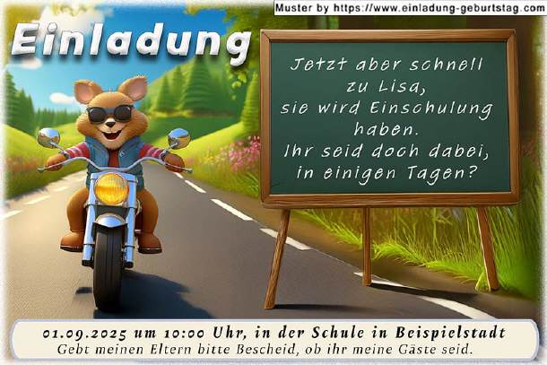 lustige Einladung Einschulung - jetzt aber schnell