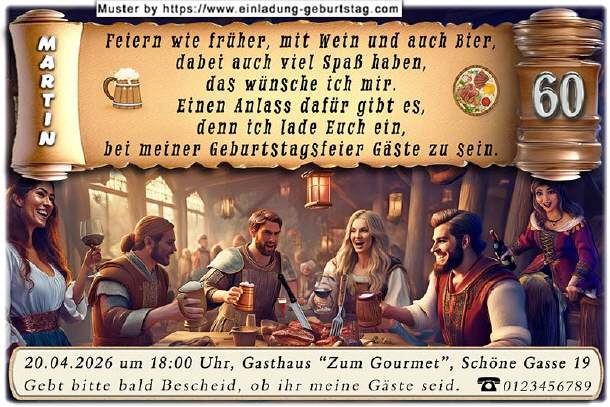 lustige Einladung Geburtstag - Spaß haben