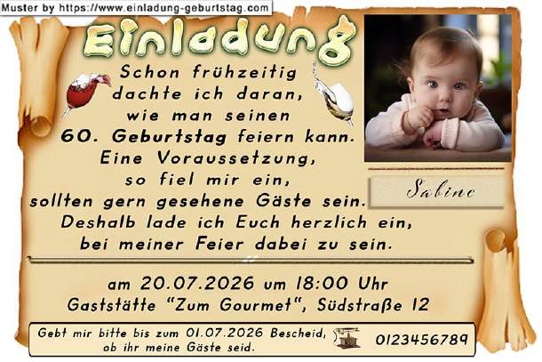 Einladung Geburtstag - Foto Kinderbild