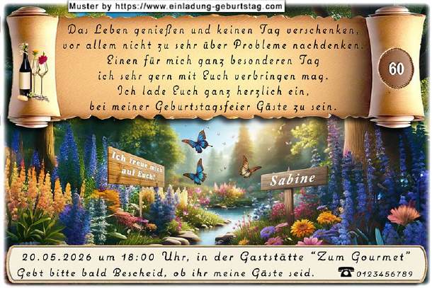 originelle Einladung Geburtstag - genießen