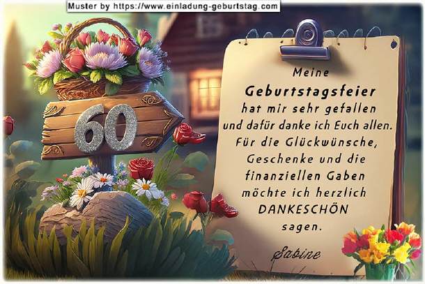 Danksagungskarte Geburtstag - Alterswegweiser