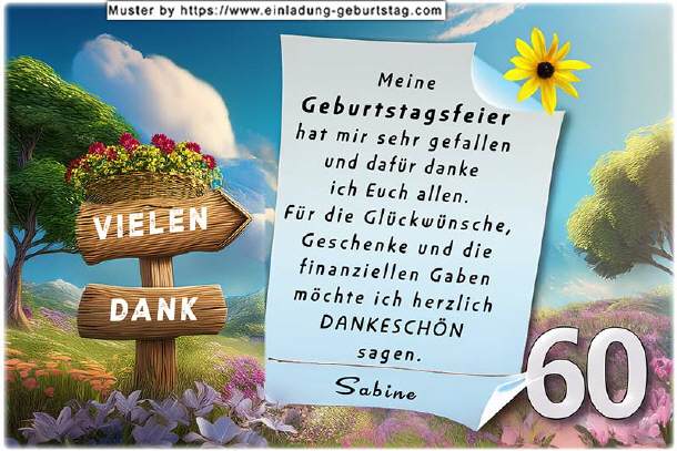 Danksagungskarte Geburtstag - Erinnerungen