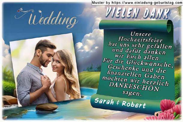 Dankeskarte Hochzeit - Ihr Foto