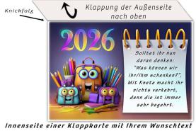 Beispielansicht der Innenseite einer Klappkarte bei der Bestellung von Einladungskarten zur Einschulung