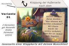 Innenseite einer Klappkarte für eine Einladungskarte zur Konfirmation Variante 01