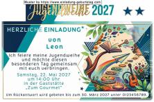 die originelle Einladung zur Jugendweihe mit deinen Stichpunkten