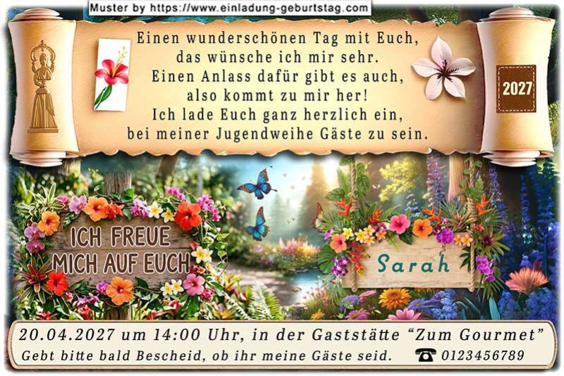 die originelle Einladung zur Jugendweihe mit der Traumlandschaft