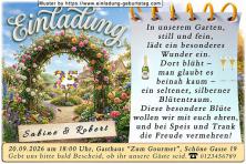 originelle Einladung zur Silberhochzeit - der Rosenbogen vor der besonderen Blume 25