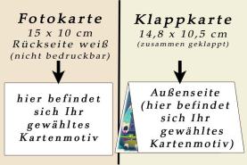 Einladung zur Einschulung - Ansicht der Fotokarten und der Klappkarten