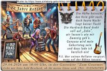 Die lustige Einladung zum Geburtstag - die Hüfte knirscht, das Knie gibt nach, doch heute Nacht liegt keiner flach! Etwas ältere Leutchen rocken vor einer Bühne ab.