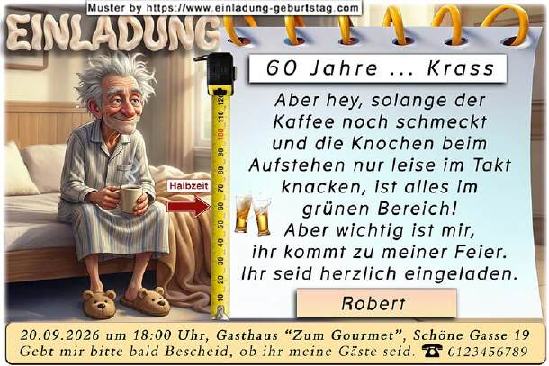 lustige Einladung Geburtstag - Krass