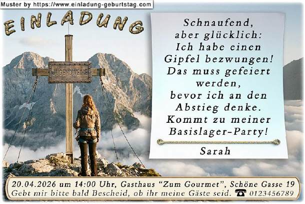 Einladung Jugendweihe - das Gipfelkreuz 01