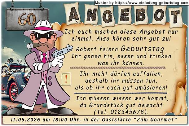 lustige Einladung Geburtstag - Angebot